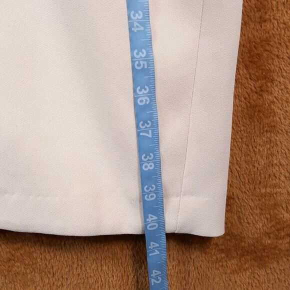 RACHEL ROY Dress Womens Size 12 Cream Tie Neck Blouson Shift Button Back - Picture 8 of 9